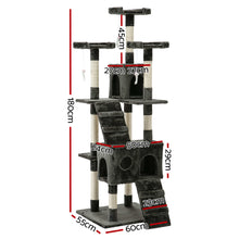 Load image into Gallery viewer, i.Pet Cat Tree 180cm Trees Scratching Post Scratcher Tower Condo House Furniture Wood Aus