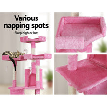 Load image into Gallery viewer, Cat Tree 180cm Trees Scratching Post Scratcher Tower Condo House Furniture Wood Pink Aus