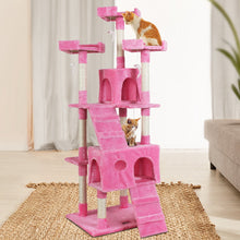 Load image into Gallery viewer, Cat Tree 180cm Trees Scratching Post Scratcher Tower Condo House Furniture Wood Pink Aus