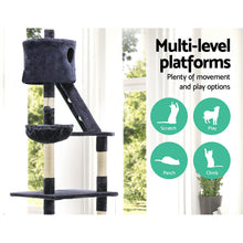 Load image into Gallery viewer, i.Pet Cat Tree 260cm Trees Scratching Post Scratcher Tower Condo House Furniture Wood Blue Aus