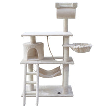 Load image into Gallery viewer, i.Pet Cat Tree 141cm Trees Scratching Post Scratcher Tower Condo House Furniture Wood Beige Aus