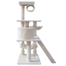 Load image into Gallery viewer, i.Pet Cat Tree 141cm Trees Scratching Post Scratcher Tower Condo House Furniture Wood Beige Aus