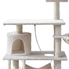 Load image into Gallery viewer, i.Pet Cat Tree 141cm Trees Scratching Post Scratcher Tower Condo House Furniture Wood Beige Aus