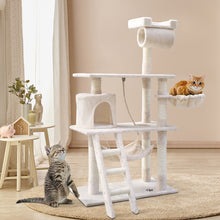 Load image into Gallery viewer, i.Pet Cat Tree 141cm Trees Scratching Post Scratcher Tower Condo House Furniture Wood Beige Aus