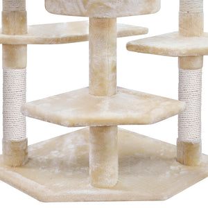 i.Pet Cat Tree 203cm Trees Scratching Post Scratcher Tower Condo House Furniture Wood Beige Aus