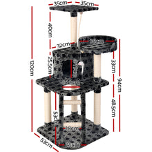 Load image into Gallery viewer, i.Pet Cat Tree 120cm Trees Scratching Post Scratcher Tower Condo House Furniture Wood 120cm Aus