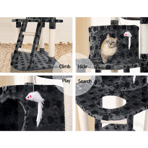 i.Pet Cat Tree 120cm Trees Scratching Post Scratcher Tower Condo House Furniture Wood 120cm Aus