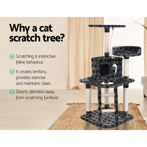 i.Pet Cat Tree 120cm Trees Scratching Post Scratcher Tower Condo House Furniture Wood 120cm Aus