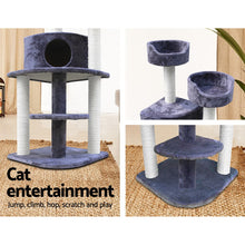 Load image into Gallery viewer, i.Pet Cat Tree 126cm Trees Scratching Post Scratcher Tower Condo House Furniture Wood Aus