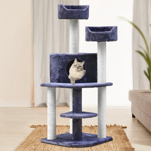 i.Pet Cat Tree 126cm Trees Scratching Post Scratcher Tower Condo House Furniture Wood Aus