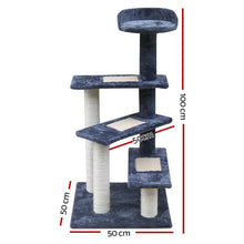 Load image into Gallery viewer, 9 i.Pet Cat Tree 100cm Trees Scratching Post Scratcher Tower Condo House Furniture Wood Steps Aus