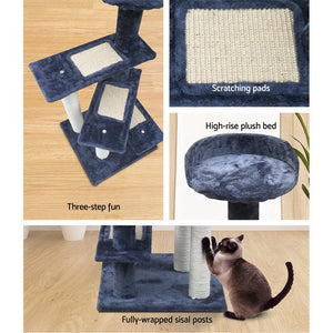 9 i.Pet Cat Tree 100cm Trees Scratching Post Scratcher Tower Condo House Furniture Wood Steps Aus