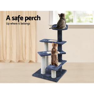 9 i.Pet Cat Tree 100cm Trees Scratching Post Scratcher Tower Condo House Furniture Wood Steps Aus