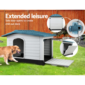 i.Pet Weatherproof Dog Kennel - Blue Aus