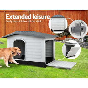 i.Pet Extra Extra Large Dog Kennel - Grey Aus