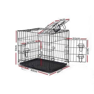 i.Pet 24inch Pet Cage - Black Aus