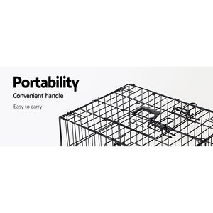 i.Pet 24inch Pet Cage - Black Aus