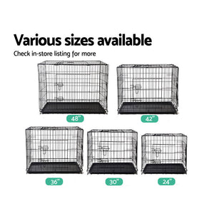 i.Pet 42inch Pet Cage - Black Aus