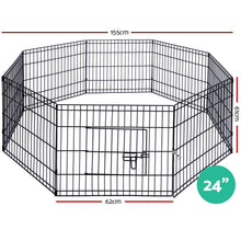 Load image into Gallery viewer, i.Pet 24&quot; 8 Panel Pet Dog Playpen Puppy Exercise Cage Enclosure Play Pen Fence Aus