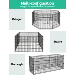 i.Pet 30" 8 Panel Pet Dog Playpen Puppy Exercise Cage Enclosure Play Pen Fence Aus