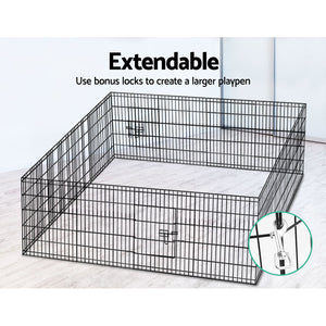 i.Pet 30" 8 Panel Pet Dog Playpen Puppy Exercise Cage Enclosure Play Pen Fence Aus