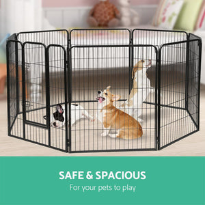 i.Pet 8 Panel Pet Dog Playpen Puppy Exercise Cage Enclosure Fence Play Pen 80x100cm Aus