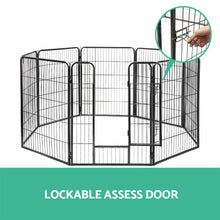 Load image into Gallery viewer, i.Pet 8 Panel Pet Dog Playpen Puppy Exercise Cage Enclosure Fence Play Pen 80x100cm Aus