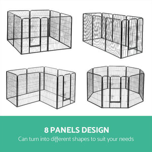 i.Pet 8 Panel Pet Dog Playpen Puppy Exercise Cage Enclosure Fence Play Pen 80x100cm Aus