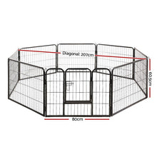 Load image into Gallery viewer, i.Pet 8 Panel Pet Dog Playpen Puppy Exercise Cage Enclosure Fence Play Pen 80x60cm Aus