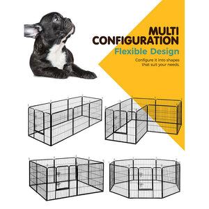 i.Pet 8 Panel Pet Dog Playpen Puppy Exercise Cage Enclosure Fence Play Pen 80x80cm Aus