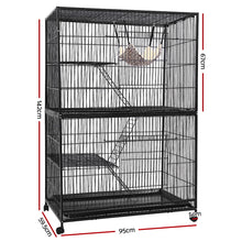 Load image into Gallery viewer, i.Pet 4 Level Rabbit Cage Bird Ferret Parrot Aviary Cat Hamster Castor 142cm Aus