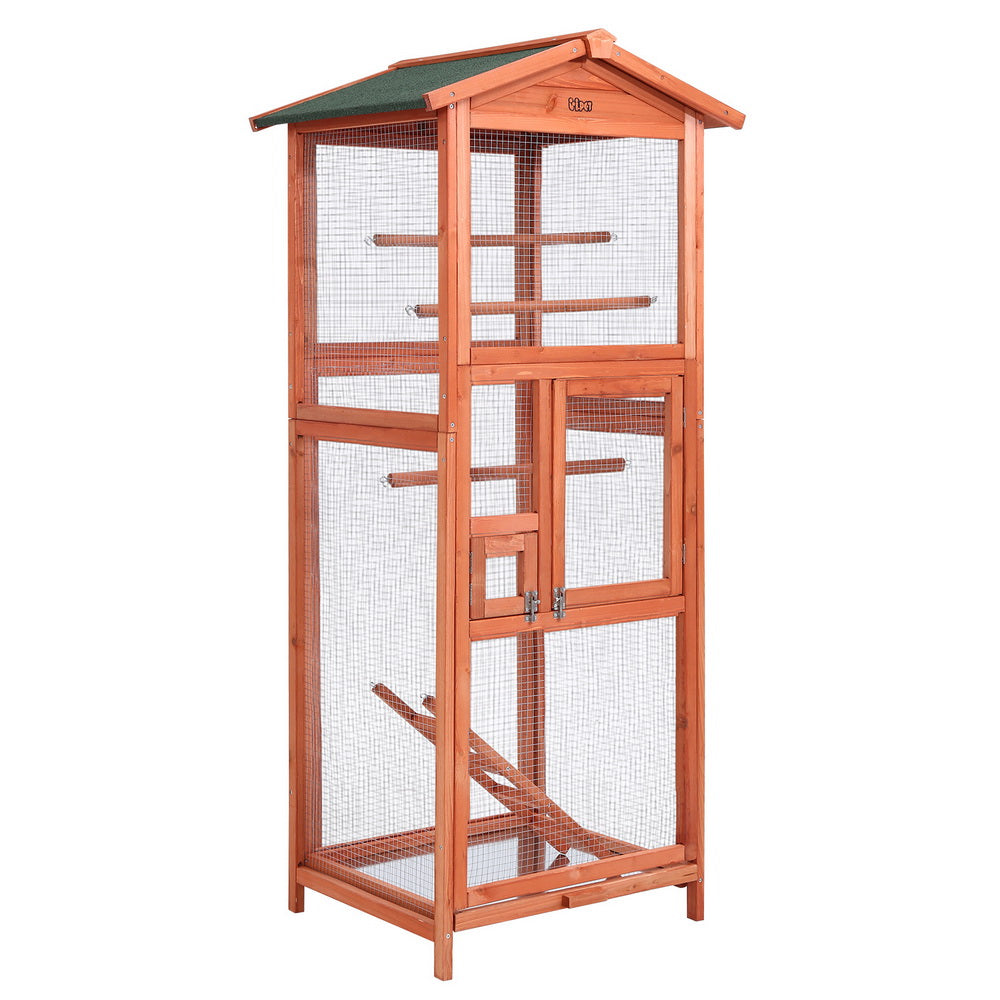 i.Pet Bird Cage Wooden Pet Cages Aviary Large Carrier Travel Canary Cockatoo Parrot XL Aus