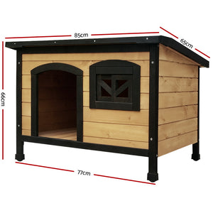 i.Pet Medium Wooden Pet Dog Kennel Aus