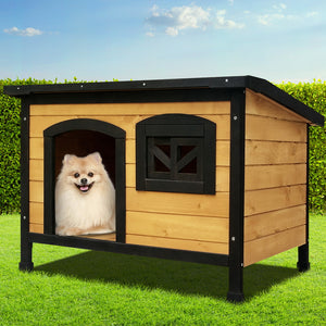 i.Pet Medium Wooden Pet Dog Kennel Aus