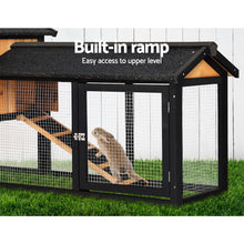 Load image into Gallery viewer, i.Pet Rabbit Hutch Hutches Large Metal Run Wooden Cage Waterproof Outdoor Pet House Chicken Coop Guinea Pig Ferret Chinchilla Hamster 165cm x 52cm x 86cm Aus