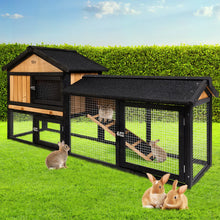 Load image into Gallery viewer, i.Pet Rabbit Hutch Hutches Large Metal Run Wooden Cage Waterproof Outdoor Pet House Chicken Coop Guinea Pig Ferret Chinchilla Hamster 165cm x 52cm x 86cm Aus