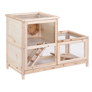 i.Pet Hamster Guinea Pig Ferrets Rodents Hutch Hutches Large Wooden Cage Running 80cm x 40cm x 60cm Aus