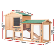 Load image into Gallery viewer, i.Pet 138cm Wide Wooden Pet Coop