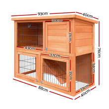 Load image into Gallery viewer, i.Pet Rabbit Hutch Hutches Large Metal Run Wooden Cage Chicken Coop Guinea Pig Aus