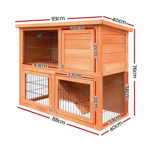 i.Pet Rabbit Hutch Hutches Large Metal Run Wooden Cage Chicken Coop Guinea Pig Aus