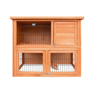 i.Pet Rabbit Hutch Hutches Large Metal Run Wooden Cage Chicken Coop Guinea Pig Aus