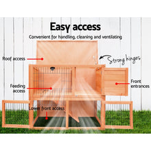 Load image into Gallery viewer, i.Pet Rabbit Hutch Hutches Large Metal Run Wooden Cage Chicken Coop Guinea Pig Aus