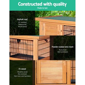 i.Pet 70cm Tall Wooden Pet Coop with Slide out Tray Aus