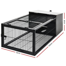 Load image into Gallery viewer, i.Pet Rabbit Cage Hutch Cages Indoor Outdoor Hamster Enclosure Pet Metal Carrier 122CM Length Aus