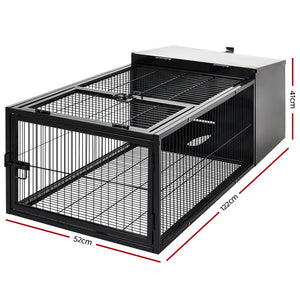 i.Pet Rabbit Cage Hutch Cages Indoor Outdoor Hamster Enclosure Pet Metal Carrier 122CM Length Aus