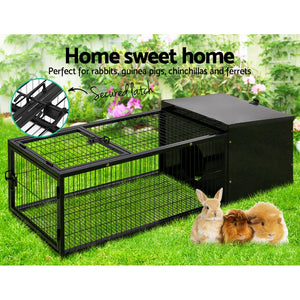 i.Pet Rabbit Cage Hutch Cages Indoor Outdoor Hamster Enclosure Pet Metal Carrier 122CM Length Aus