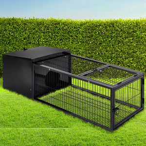 i.Pet Rabbit Cage Hutch Cages Indoor Outdoor Hamster Enclosure Pet Metal Carrier 122CM Length Aus