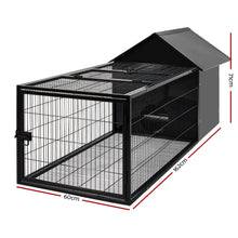 Load image into Gallery viewer, i.Pet Rabbit Cage Hutch Cages Indoor Outdoor Hamster Enclosure Pet Metal Carrier 162CM Length Aus