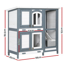 Load image into Gallery viewer, Rabbit Hutch i.pet Large Chicken Coop Wooden House Run Cage Pet Bunny Guinea Pig