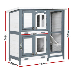 Rabbit Hutch i.pet Large Chicken Coop Wooden House Run Cage Pet Bunny Guinea Pig